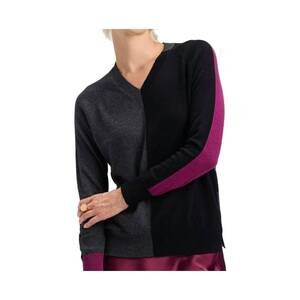 NEW ZAKET & PLOVER split v neck sweater in purple